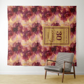 Tenture Elégant Blush Bourgogne Gold 30e fête d'anniversai (En situation (horizontale))