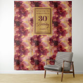 Tenture Elégant Blush Bourgogne Gold 30e fête d'anniversai (En situation)