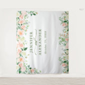 Tenture Elegant Blush Rose Mariage Photo Booth fond (Devant)