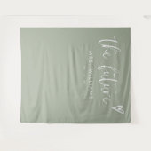 Tenture Elegant Boho Sage Green Fête des mariées Affiche d (Devant (Horizontal))