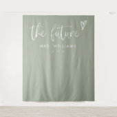 Tenture Elegant Boho Sage Green Fête des mariées Affiche d (Devant)