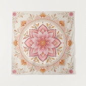 Tenture Elegant Boho Wall Tapestry 57in Square Design (Devant (Horizontal))