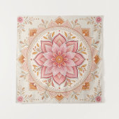 Tenture Elegant Boho Wall Tapestry 57in Square Design (Devant)