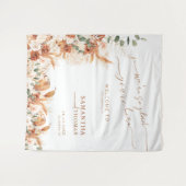 Tenture Elégant Botanic Greenery Mariage accueil en toile (Devant (Horizontal))