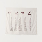 Tenture Elegant Burgundy & Ivory Wedding Bar Menu (Devant (Horizontal))