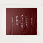 Tenture Elegant Burgundy Wedding Backdrops Banner (Devant (Horizontal))