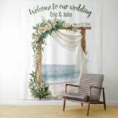 Tenture Elégant cadre de mariage sur la plage (En situation)