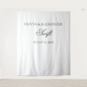 Tenture Elégant cadre moderne minimaliste mariage (Devant)