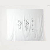 Tenture Elegant Calligraphy “And So The Adventure Begins”  (Devant (Horizontal))