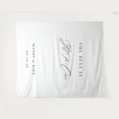 Tenture Elegant Calligraphy Wedding photo backdrop banner (Devant (Horizontal))