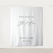 Tenture Elegant Calligraphy Wedding photo backdrop banner (Devant)