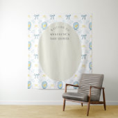 Tenture Elégant caoutchouc Ducky Ribbon Baby shower arrièr (En situation)