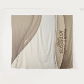 Tenture Elégant Champagne Beige Gold Wave Mariage fond (Devant (Horizontal))