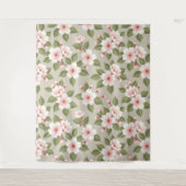 Tenture Elegant cherry blossoms seamless pattern (Devant)