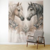 Tenture Elégant cheval Mariage arrière-plan (En situation)