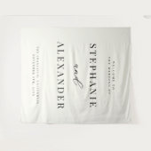 Tenture Elegant Classic Custom Fabric Wedding Welcome Sign (Devant (Horizontal))