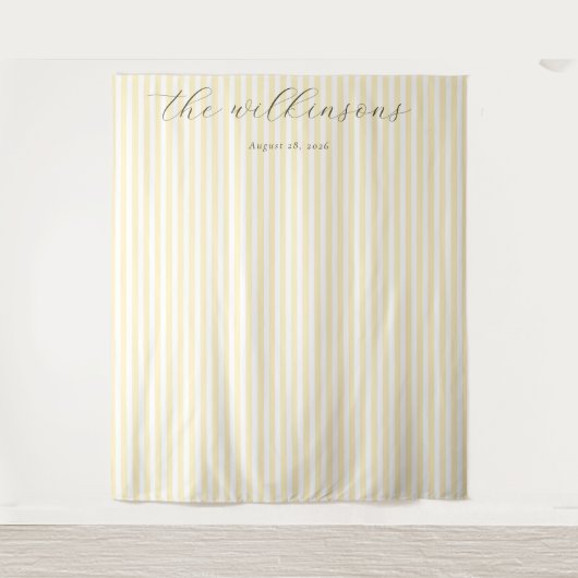Tenture Elegant Cream Pinstripes (Devant)
