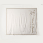 Tenture Elégant Crest Monogram Golf Mariage Photo fond (Devant (Horizontal))