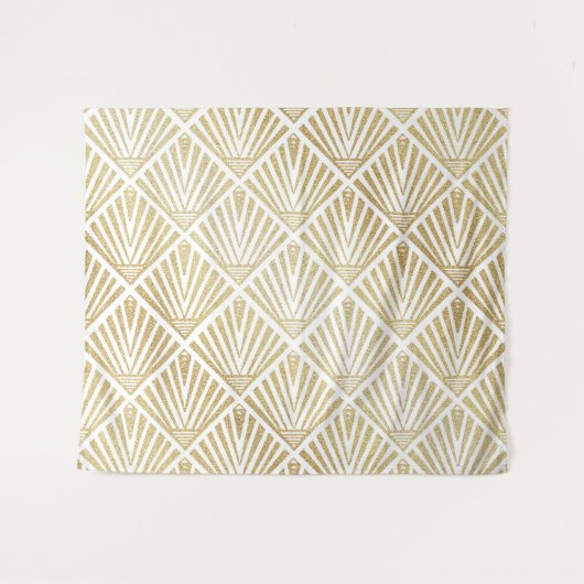 Tenture Elégant design art déco en palmier doré (Devant (Horizontal))