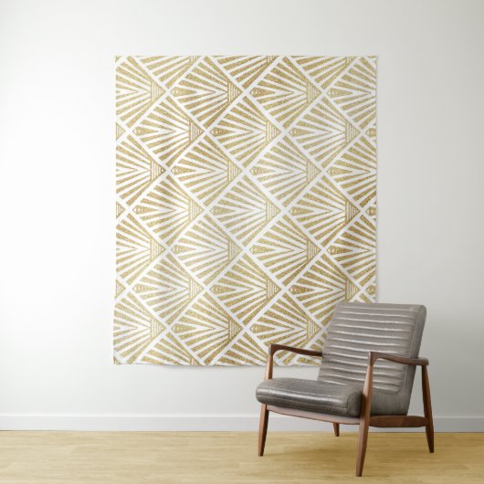 Tenture Elégant design art déco en palmier doré (En situation)