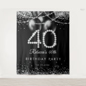 Tenture Elégant Diamants 40e Anniversaire (Devant)