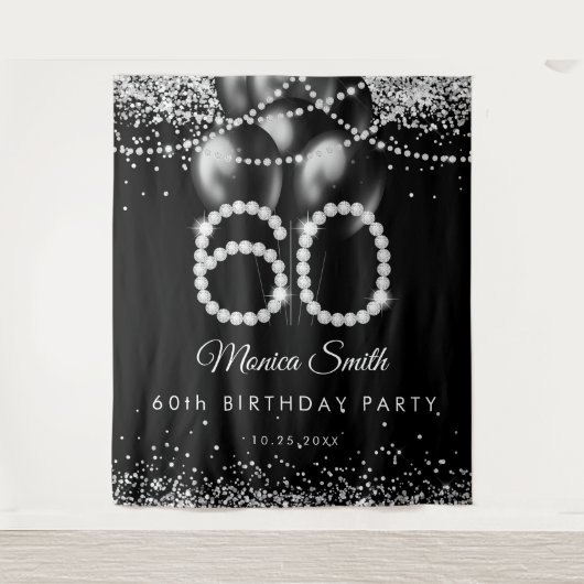 Tenture Elégant Diamants 60e Anniversaire (Devant)