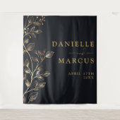 Tenture Elégant doré Mariage moderne fond (Devant)