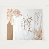 Tenture Élégant et tendance herbe de Pampas blanc marron (Devant (Horizontal))