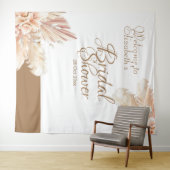 Tenture Élégant et tendance herbe de Pampas l Blanc Marron (En situation (horizontale))