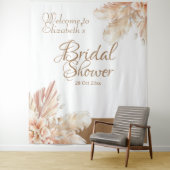 Tenture Élégant et tendance herbe de Pampas l marron blanc (En situation)