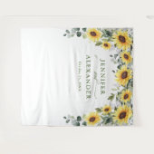 Tenture Elégant Eucalyptus Mariage Photo Booth fond (Devant (Horizontal))