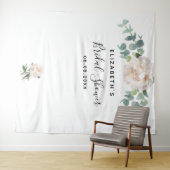 Tenture Élégant eucalyptus verdure blanc pour enterrement  (En situation (horizontale))
