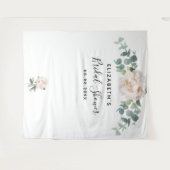 Tenture Élégant eucalyptus verdure blanc pour enterrement  (Devant (Horizontal))