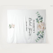 Tenture Élégant eucalyptus verdure blanc pour la douche de (Devant (Horizontal))