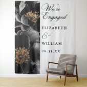 Tenture Elégant fiançailles florales (En situation)