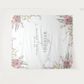 Tenture Élégant Fleur sauvage Floral Mariage (Devant (Horizontal))