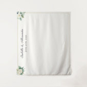 Tenture Elegant Floral Personalized Wedding Backdrop (Devant)