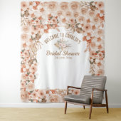 Tenture Élégant floral rose beige shower de mariage (En situation)