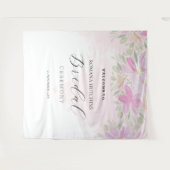 Tenture Élégant floral rose romantique (Devant (Horizontal))