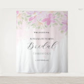 Tenture Élégant floral rose romantique (Devant)