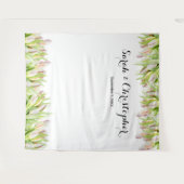 Tenture Élégant | Fond pour photo de mariage | Tulipes ros (Devant (Horizontal))