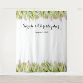 Tenture Élégant | Fond pour photo de mariage | Tulipes ros (Devant)