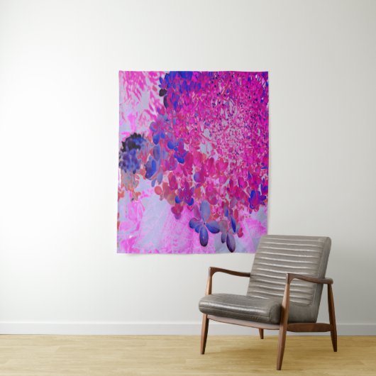 Tenture Elégant Fuchsia et bleu foncé Limelight Hydrangea (En situation)