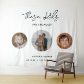 Tenture Elegant Funny Kids Photo Engagement Party Contexte (En situation (horizontale))