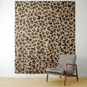 Tenture Elegant Gold Glitter Black Leopard (En situation)