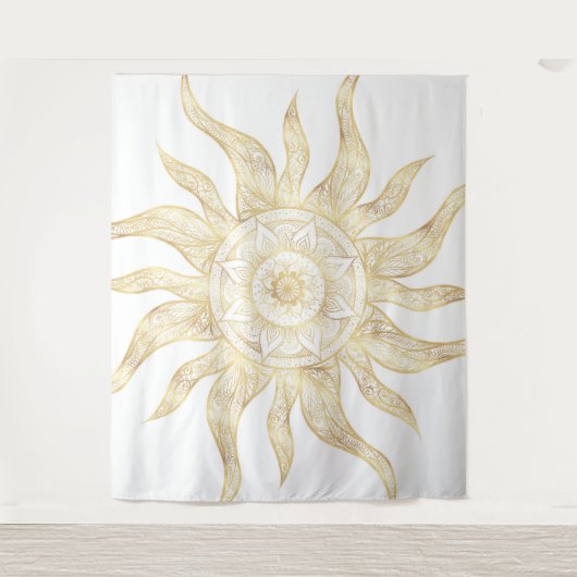 Tenture Elégant Gold Sun Mandala Design (Devant)
