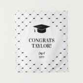 Tenture Elegant Graduation Photo Personalized Backdrop (Devant)