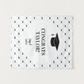 Tenture Elegant Graduation Photo Personalized Backdrop (Devant (Horizontal))