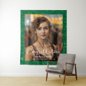 Tenture Elegant Green Math Congratulations Photo Graduate (En situation)