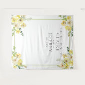 Tenture Elégant jaune Floral Sage Vert Mariage fond (Devant (Horizontal))